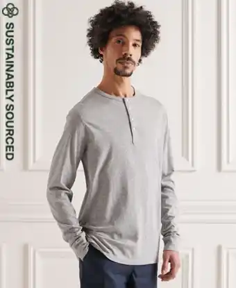 Superdry Organic cotton lightweight essential henley top Angebot