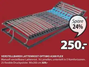 JYSK VERSTELLBARER LATTENROST OPTIMO A300 FLEX 90x200 cm Angebot
