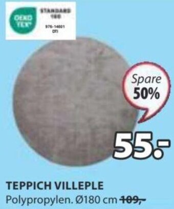 JYSK TEPPICH VILLEPLE Polypropylen. Ø180 cm Angebot