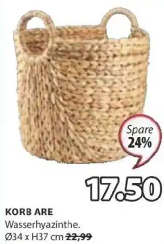 JYSK KORB ARE Wasserhyazinthe. Ø34 x H37 cm Angebot
