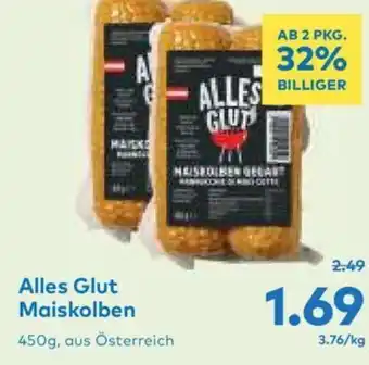 T&G Alles Glut Maiskolben 450g, aus Österreich Angebot