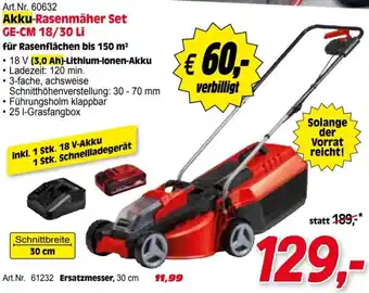 Zgonc Art.Nr. 60632 Akku-Rasenmäher Set GE-CM 18/30 Li Angebot