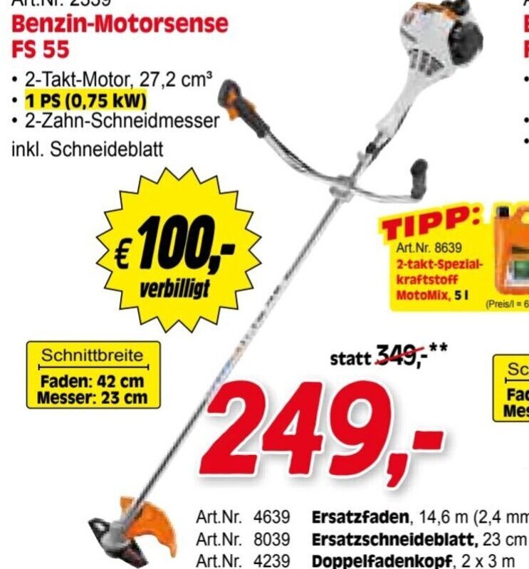 BenzinMotorsense FS 55 Angebot bei Zgonc