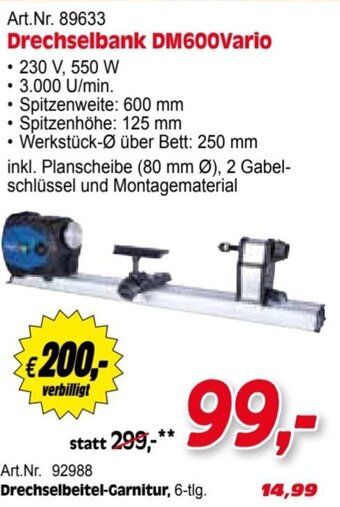 Zgonc Scheppach Drechselbank DM600Vario Angebot