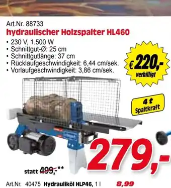 Zgonc Scheppach hydraulischer Holzspalter HL460 Angebot