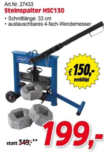 Zgonc Scheppach Steinspalter HSC130 Angebot