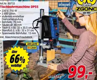 Zgonc ZGONC Tischbohrmaschine DP55 Angebot