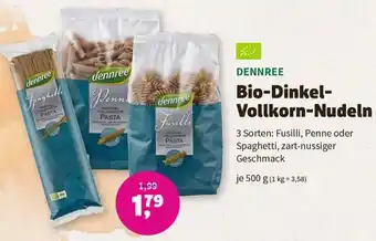 Denn's Biomarkt DENNREE Bio-Dinkel-Vollkorn-Nudeln 500 g Angebot