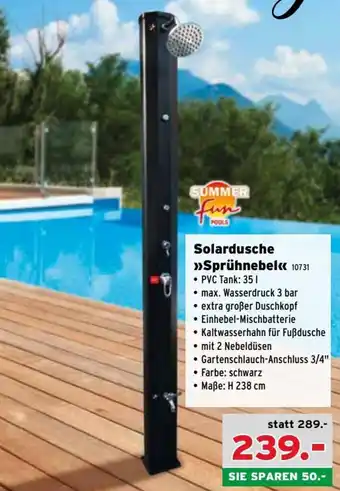 Salzburger Lagerhaus Solardusche >>Sprühnebel<< 10731 Angebot