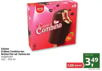 ADEG Eskimo Erdbeer Combino 6er, Brickerl 9er Od. Twinna 6er 432-450ml Angebot