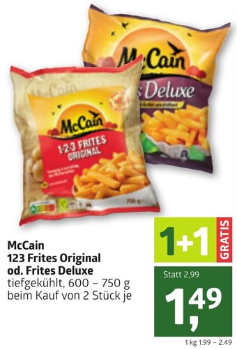 ADEG McCain 123 Frites Original Od. Frites Deluxe 600-750g Angebot