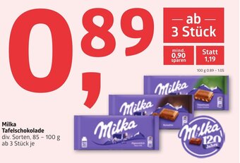 ADEG Milka Tafelschokolade 85-100g Angebot