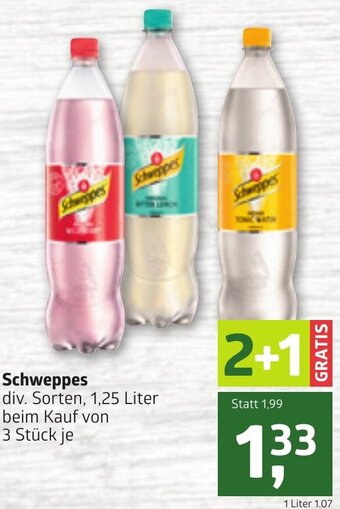 ADEG Schweppes 1.25 Liter Angebot
