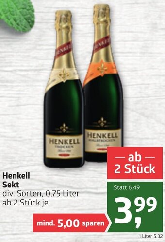 ADEG Henkell Sekt 0.75 Liter Angebot