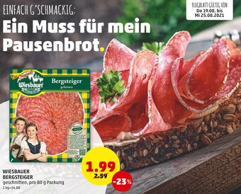 PENNY Wiesbauer Bergsteiger 80g Angebot
