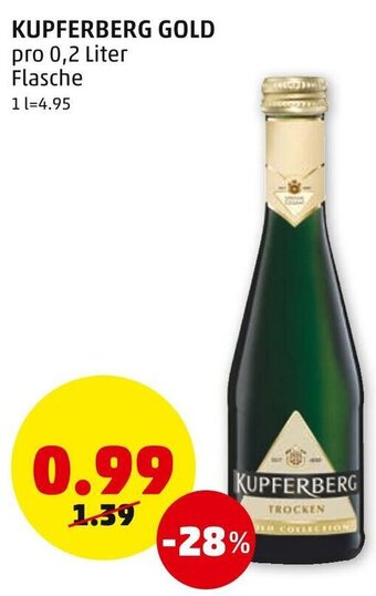 PENNY Kupferberg Gold 0.2 Liter Angebot