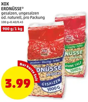 PENNY Xox Erdnüsse 1kg Angebot