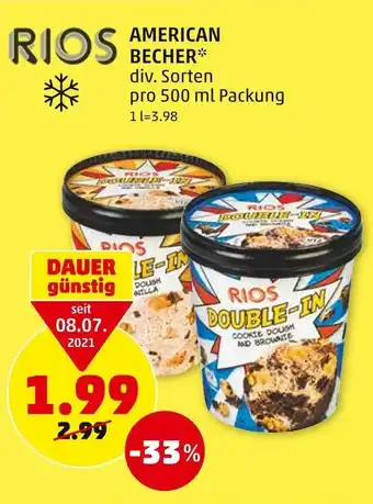 PENNY American Becher 500ml Angebot
