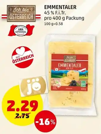 PENNY Emmentaler 400g Angebot