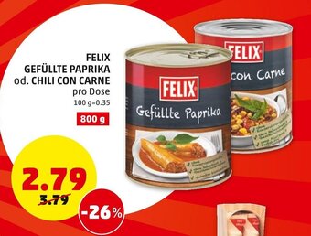 PENNY Felix Gefüllte Paprika Od. Chili Con Carne 800g Angebot