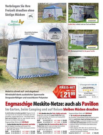 Pearl Engmaschige Moskito-Netze: auch als Pavillon Angebot