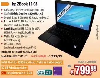Pearl hp ZBook 15 G3 Angebot