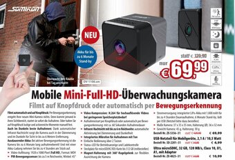 Pearl Mobile Mini-Full-HD-Überwachungskamera Angebot