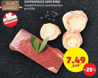 PENNY SUPPENTASSE VOM RIND Suppenfleisch und Knochen pro Kilo Angebot