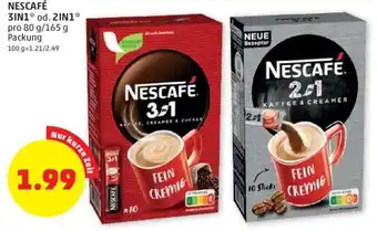 PENNY NESCAFÉ 3IN1* od. 2IN1* pro 80 g/165 g Packung Angebot