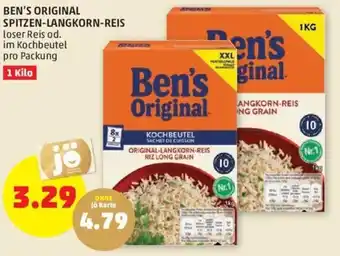 PENNY BEN'S ORIGINAL SPITZEN-LANGKORN-REIS loser Reis od. im Kochbeutel pro Packung Angebot