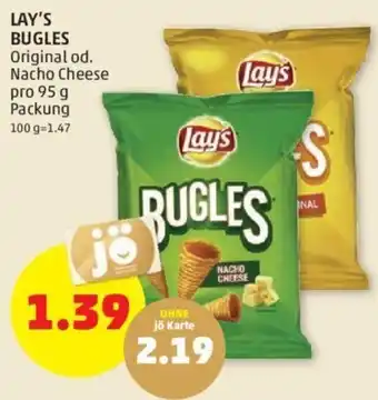 PENNY LAY'S BUGLES Original od. Nacho Cheese pro 95 g Packung Angebot