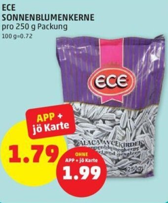 PENNY ECE SONNENBLUMENKERNE pro 250 g Packung Angebot