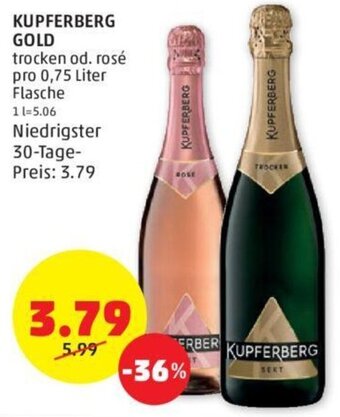 PENNY KUPFERBERG GOLD trocken od. rosé pro 0,75 Liter Angebot