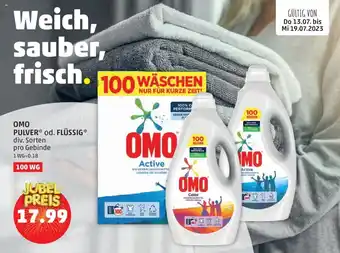 PENNY OMO PULVER* od. FLÜSSIG* div. Sorten pro Gebinde Angebot