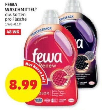 PENNY FEWA WASCHMITTEL* div. Sorten pro Flasche Angebot