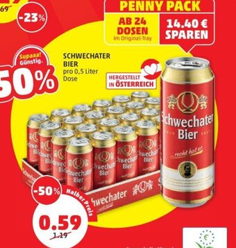 PENNY SCHWECHATER BIER pro 0,5 Liter Dose Angebot