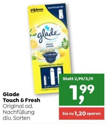 ADEG Glade Touch & Fresh Original od. Nachfüllung div. Sorten Angebot
