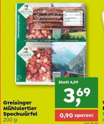ADEG Greisinger Mühlviertler Speckwürfel 200 g Angebot