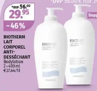 Müller BIOTHERM LAIT CORPOREL ANTI-DESSÉCHANT Bodylotion 2x400 ml €37.44/11 Angebot