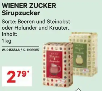 Lagerhaus WIENER ZUCKER Sirupzucker Sorte: Beeren und Steinobst oder Holunder und Kräuter, Inhalt: 1 kg Angebot