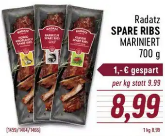 Radatz Radatz SPARE RIBS MARINIERT 700 g Angebot