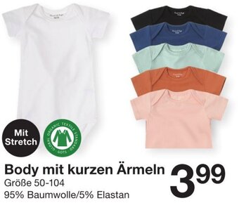 Zeeman Body mit kurzen Ärmeln Größe 50-104 Angebot
