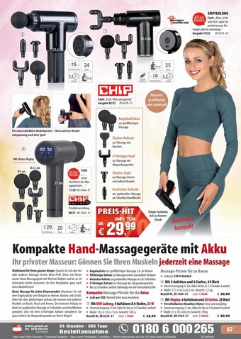 Pearl Kompakte Hand-Massagegeräte mit Akku Angebot