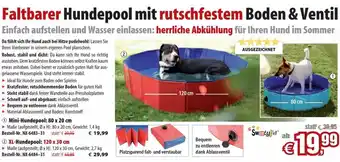 Pearl Faltbarer Hundepool mit rutschfestem Boden & Ventil Angebot