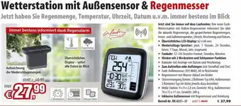 Pearl Wetterstation mit Außensensor & Regenmesser Angebot