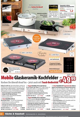 Pearl Mobile Glaskeramik-Kochfelder Angebot