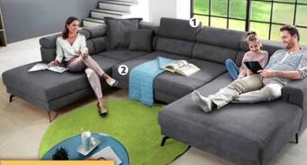 Polstermöbel Fischer Wohnlandschaft stoff Angebot