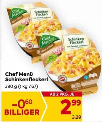 Billa Chef Menü Schinkenfleckerl 390 g Angebot