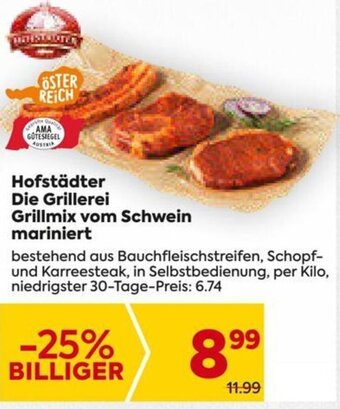 Billa Hofstädter Die Grillerei Grillmix vom Schwein mariniert Angebot