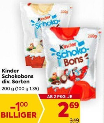 Billa Kinder Schokobons div. Sorten 200 g Angebot